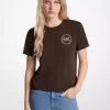 Camiseta de algodón orgánico con logotipo adornado Camiseta de algodón orgánico con logotipo adornado