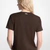 Camiseta de algodón orgánico con logotipo adornado Camiseta de algodón orgánico con logotipo adornado