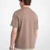 Camiseta de jersey de algodón con logotipo en relieve