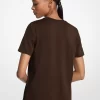 Camiseta de jersey de algodón orgánico con logo tachonado