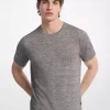 Camiseta de lino y algodón