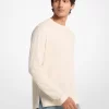 Camiseta de manga larga de punto de lino y algodón