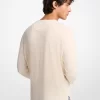 Camiseta de manga larga de punto de lino y algodón
