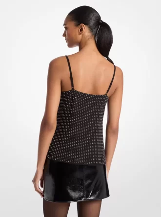 Camisola de georgette con diamantes de imitación