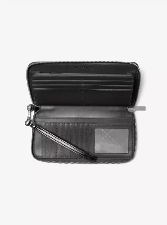 Cartera continental con logotipo de patente grande grabado de Jet Set