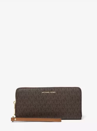 Cartera continental con logotipo grande