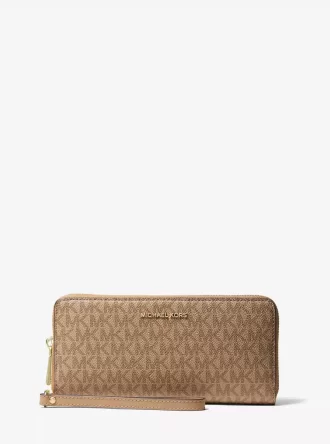 Cartera continental con logotipo grande