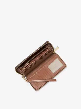Cartera continental con logotipo grande