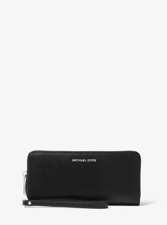 Cartera continental de piel Saffiano