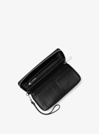 Cartera continental de piel Saffiano