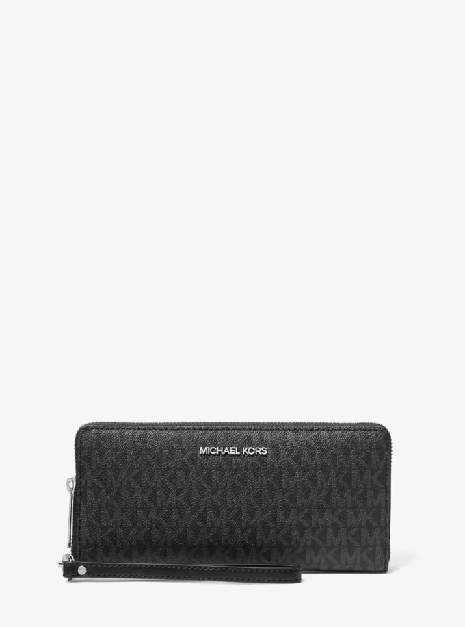 Cartera continental grande con logotipo de Jet Set Travel