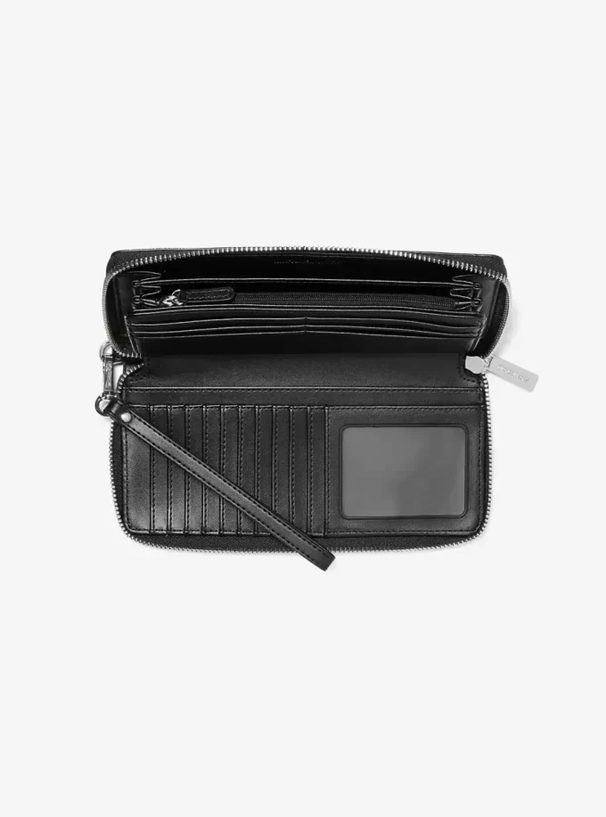 Cartera continental grande con logotipo de Jet Set Travel