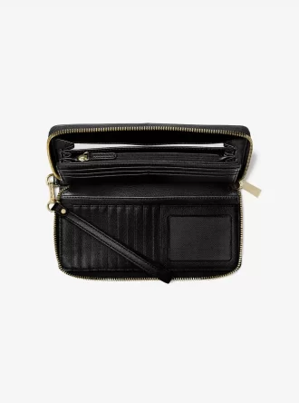Cartera continental grande de cuero Jet Set Travel