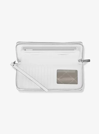 Cartera continental grande de piel granulada Cartera continental grande de piel granulada