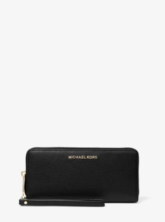 Cartera de pulsera grande de piel granulada Jet Set Travel Cartera de pulsera grande de piel granulada Jet Set Travel