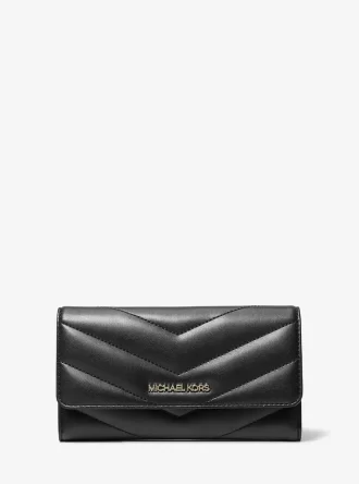 Cartera grande acolchada de tres pliegues Jet Set Travel