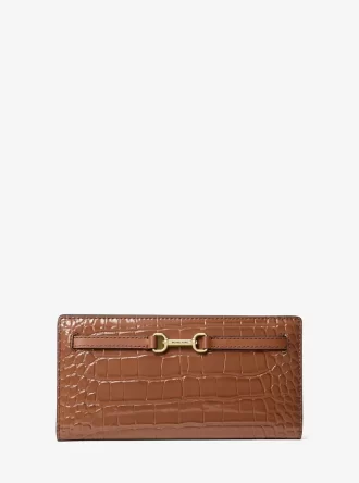 Cartera grande Carson con relieve de cocodrilo Cartera grande Carson con relieve de cocodrilo