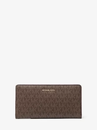 Cartera grande con cierre a presión y logo de la firma Bryant