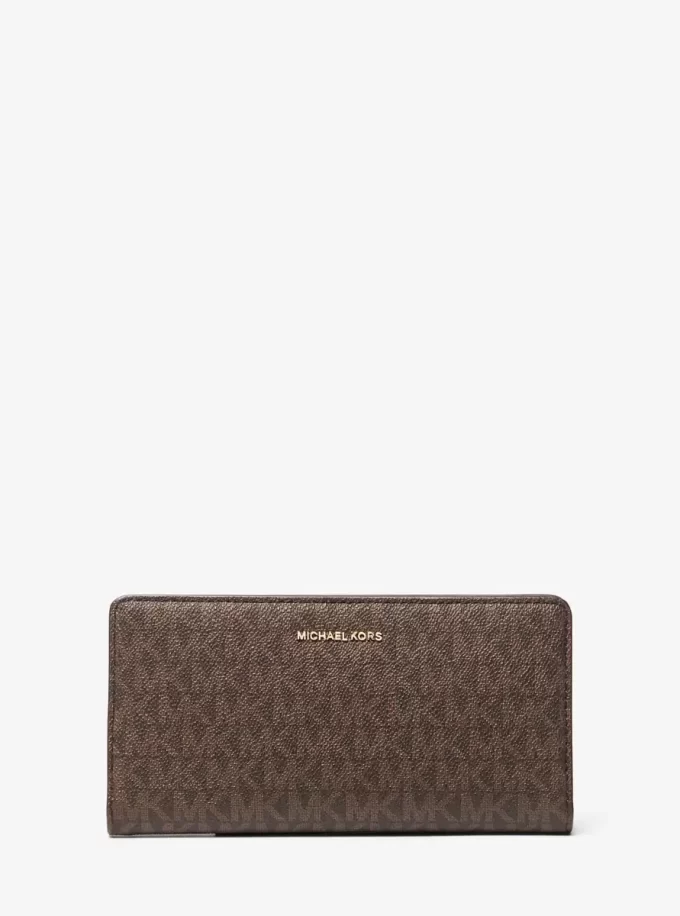 Cartera grande con cierre a presión y logo de la firma Bryant