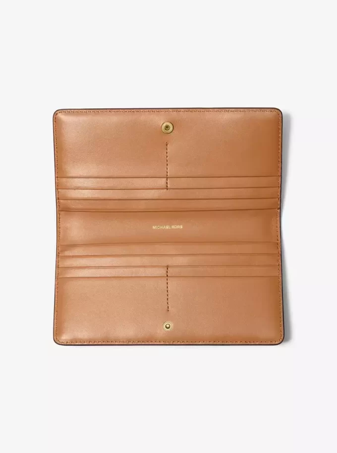 Cartera grande con cierre a presión y logo de la firma Bryant
