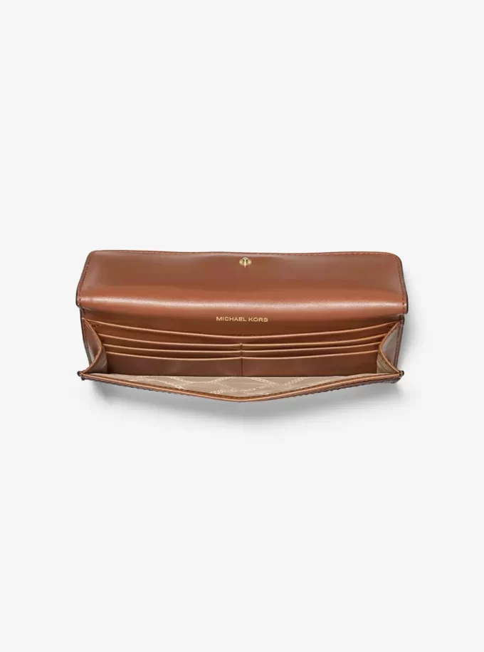 Cartera grande con cierre a presión y logotipo de Jet Set Cartera grande con cierre a presión y logotipo de Jet Set