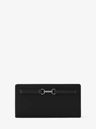 Cartera grande de piel granulada Carson