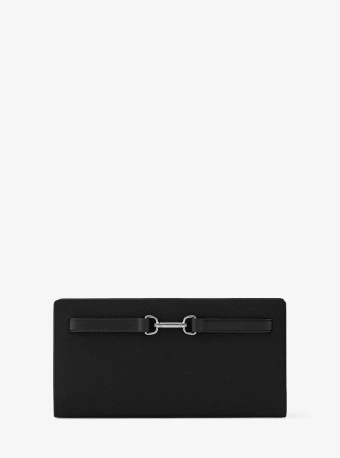 Cartera grande de piel granulada Carson Cartera grande de piel granulada Carson
