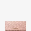 Cartera grande de tres pliegues con el logotipo de Jet Set