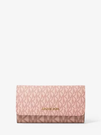 Cartera grande de tres pliegues con el logotipo de Jet Set