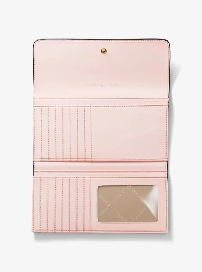 Cartera grande de tres pliegues con el logotipo de Jet Set