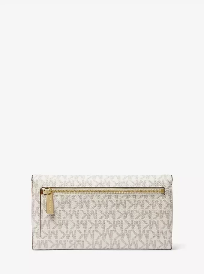 Cartera grande de tres pliegues con el logotipo de Jet Set Cartera grande de tres pliegues con el logotipo de Jet Set