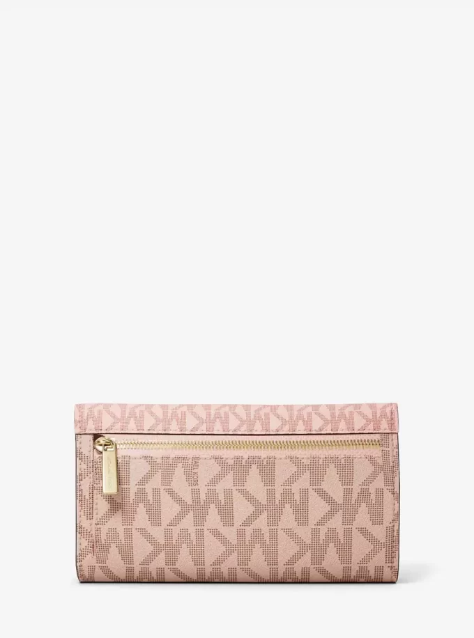 Cartera grande de tres pliegues con el logotipo de Jet Set