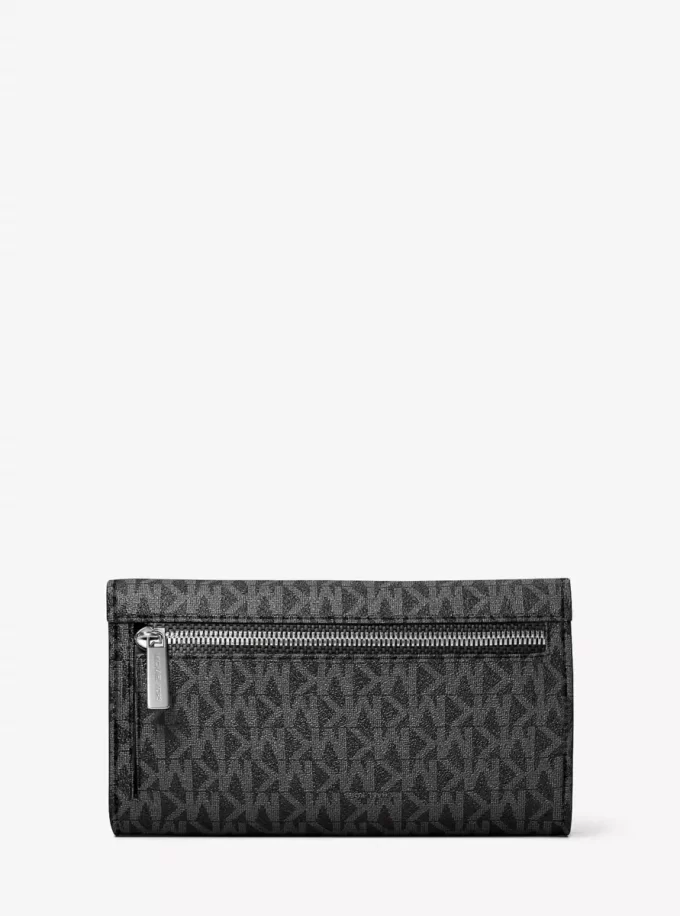 Cartera grande de tres pliegues con el logotipo de Jet Set Cartera grande de tres pliegues con el logotipo de Jet Set