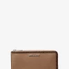 Cartera grande Jet Set de piel granulada con cremallera de un cuarto Cartera grande Jet Set de piel granulada con cremallera de un cuarto