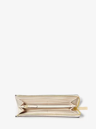 Cartera grande Jet Set Travel de piel saffiano con cremallera de un cuarto