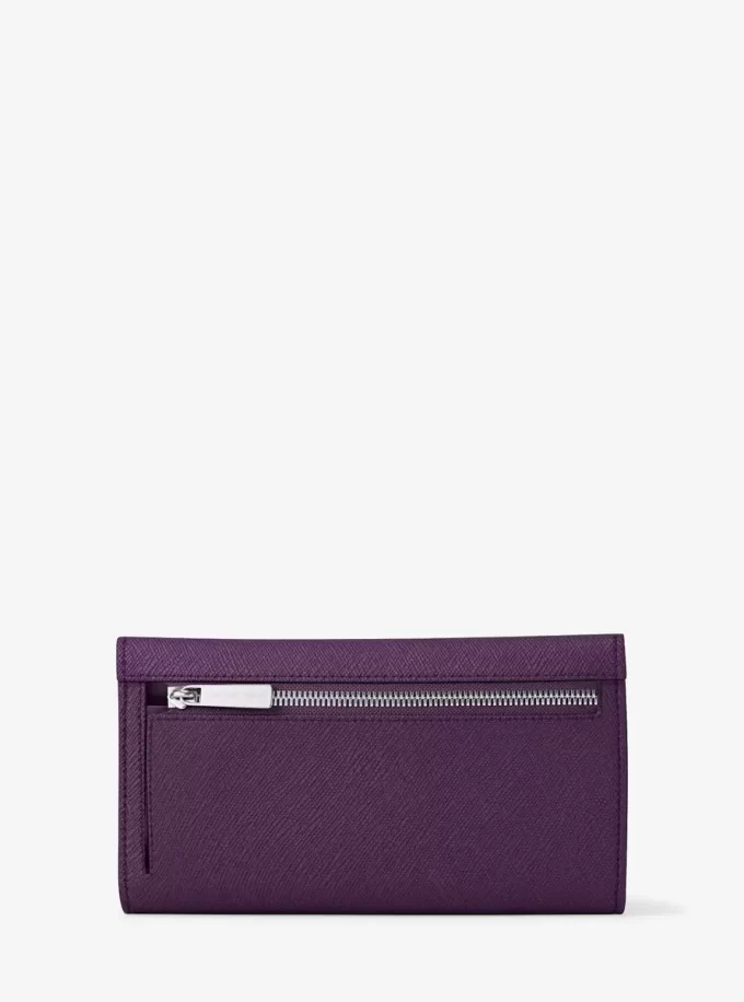 Cartera grande plegable de piel saffiano Jet Set Cartera grande plegable de piel saffiano Jet Set