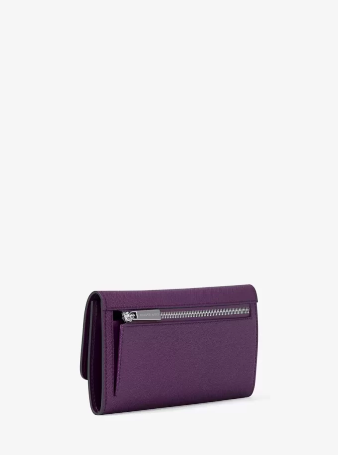 Cartera grande plegable de piel saffiano Jet Set Cartera grande plegable de piel saffiano Jet Set