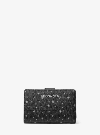 Cartera Jet Set mediana con logotipo impreso.