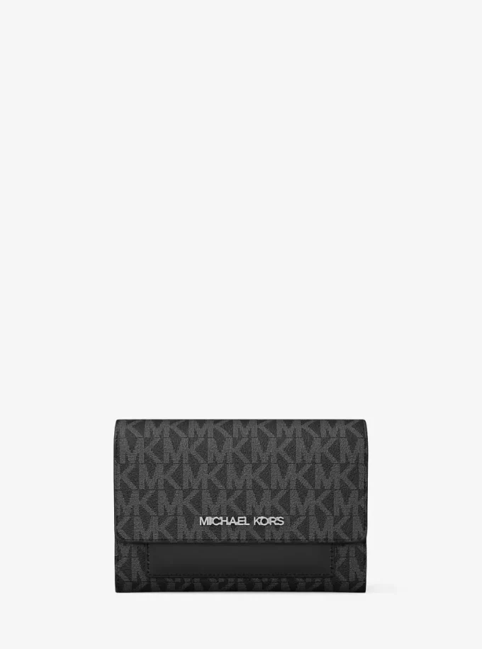 Cartera mediana 2 en 1 con el logotipo de Jet Set Signature Cartera mediana 2 en 1 con el logotipo de Jet Set Signature