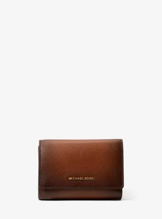 Cartera mediana Bryant de piel bruñida