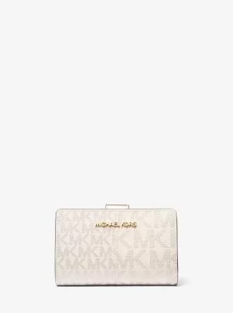 Cartera mediana con logotipo metálico Jet Set