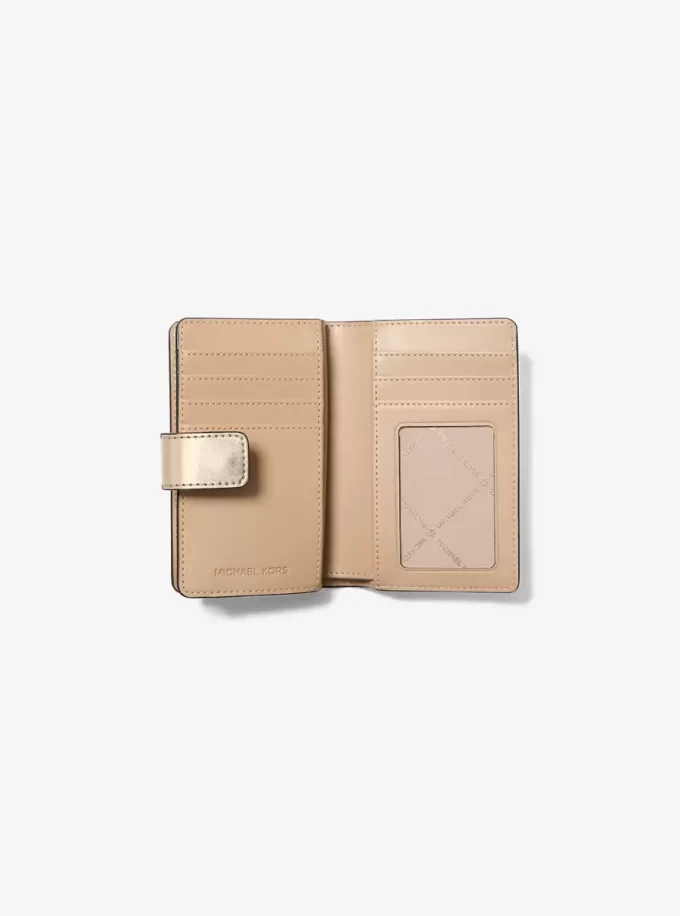 Cartera mediana con logotipo metálico Jet Set