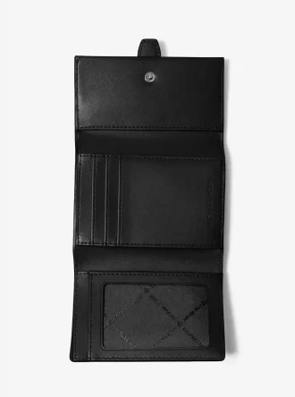 Cartera mediana de cuero Greenwich con tres pliegues