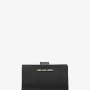 Cartera mediana de piel de grano cruzado Cartera mediana de piel de grano cruzado