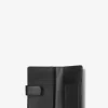Cartera mediana de piel de grano cruzado Cartera mediana de piel de grano cruzado