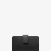 Cartera mediana de piel de grano cruzado Cartera mediana de piel de grano cruzado