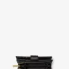 Cartera mediana de piel de grano cruzado Cartera mediana de piel de grano cruzado