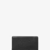 Cartera mediana de piel granulada
