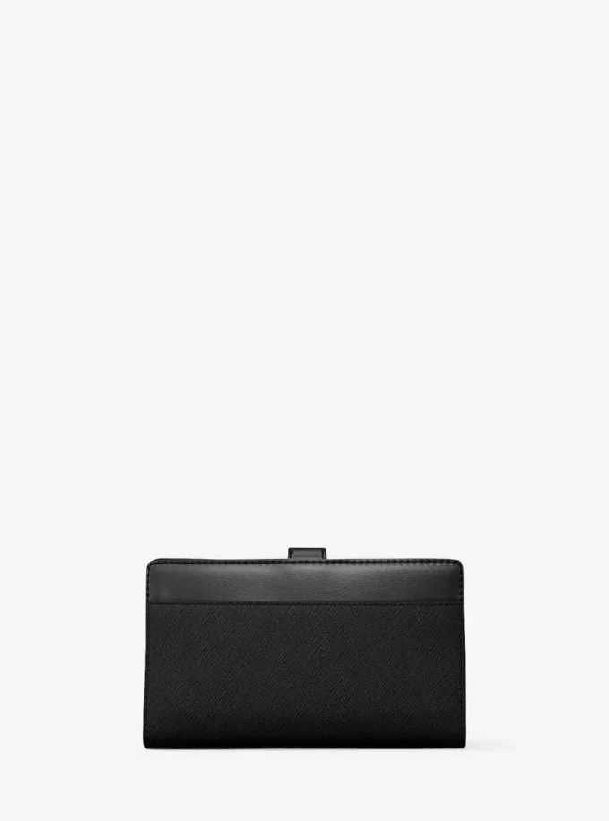 Cartera mediana de piel saffiano Greenwich