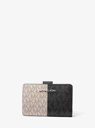 Cartera mediana Jet Set con logotipo bicolor